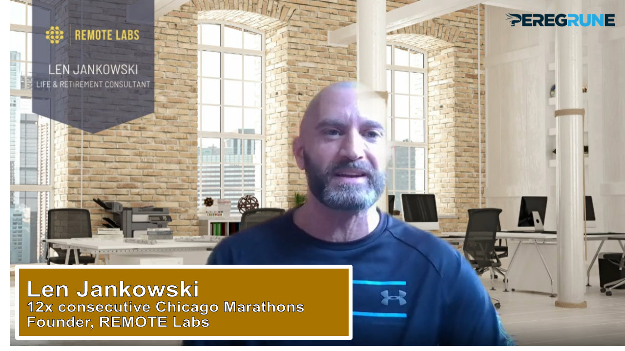 <b>Meet Len Jankowski <br>12x consecutive Chicago Marathoner & PR at 50 years old</b>