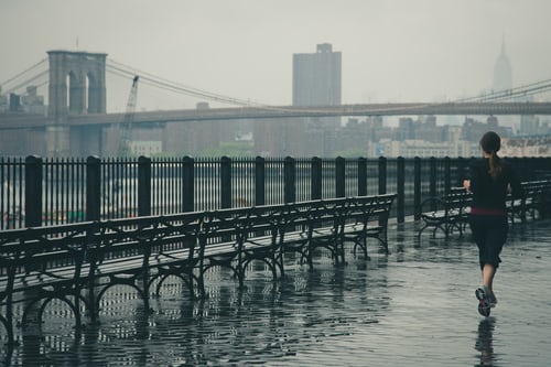 Run in rain 