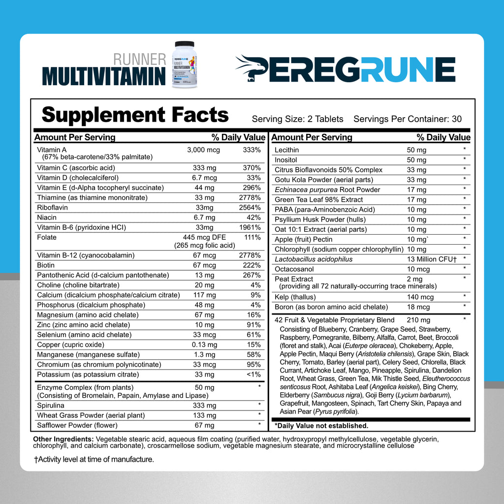 RUNNER MULTIVITAMIN - 2 Month - PEREGRUNE