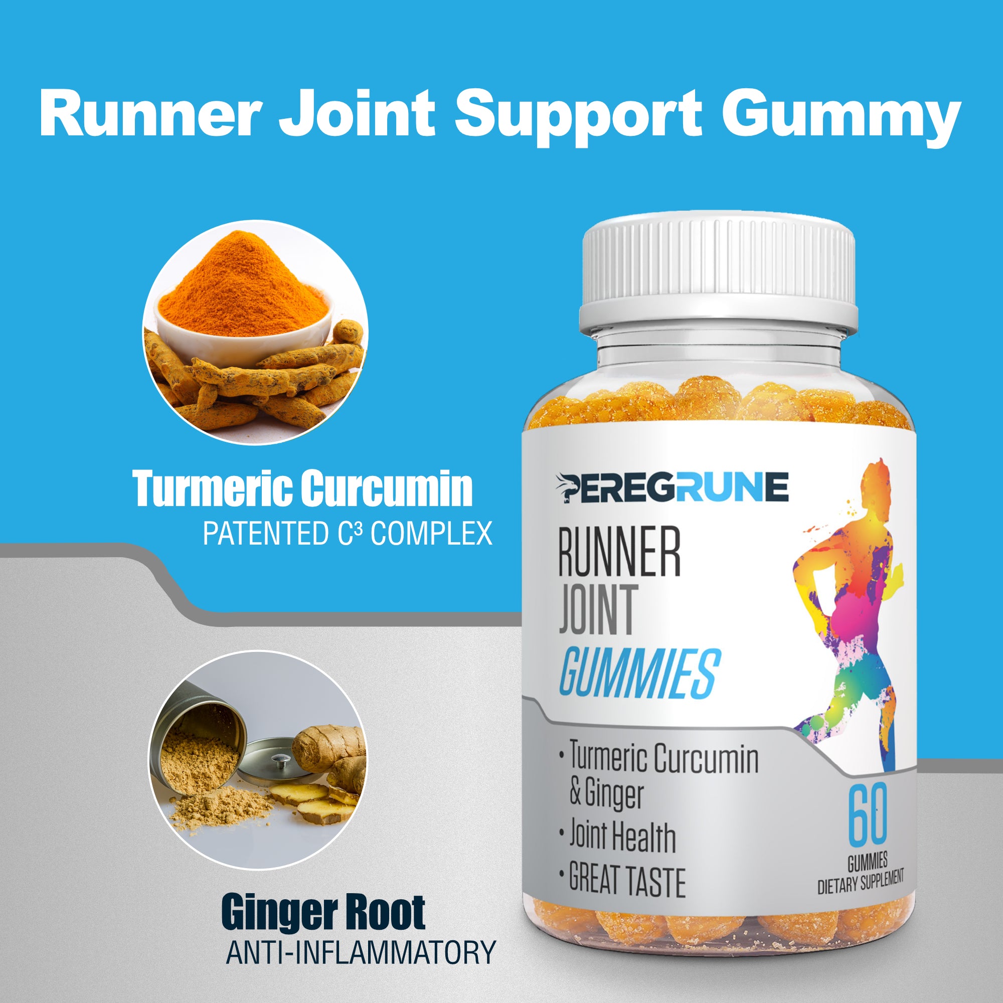 RUNNER JOINT SUPPORT - GUMMY - PEREGRUNE